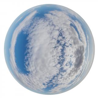 12K clouded skydome HDRi panorama